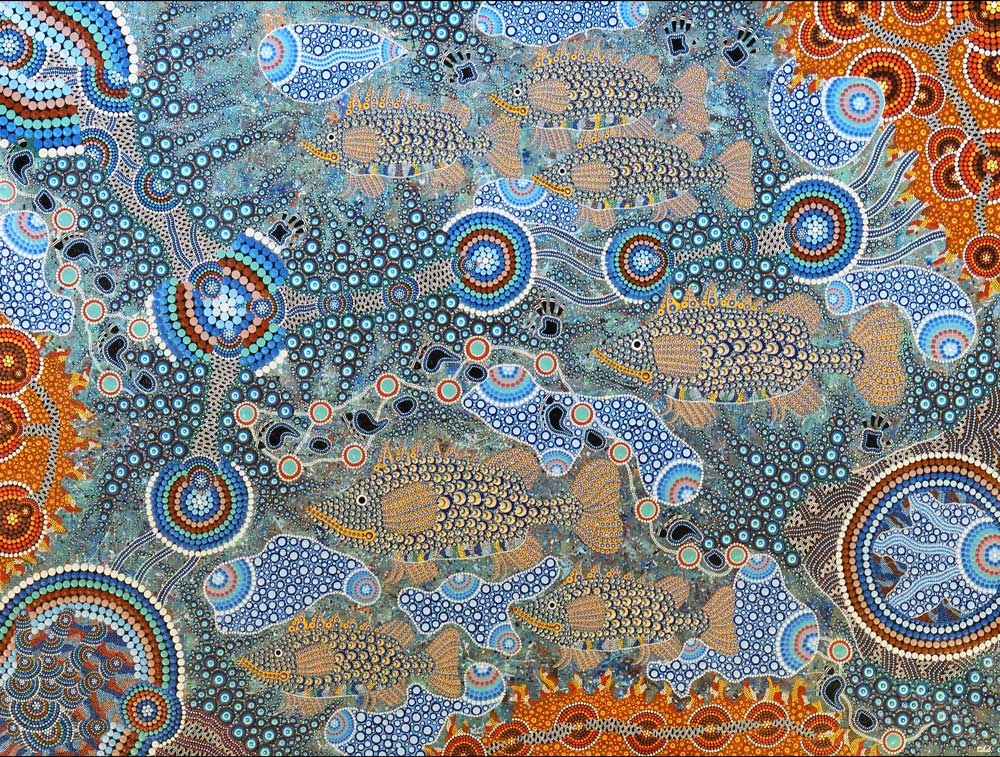 The Art of Carbal | Authentic Indigenous Australian Artwork - Barradmundi Story 2