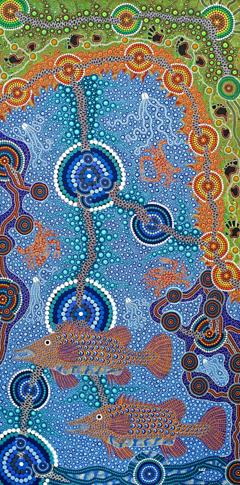 The Art of Carbal | Authentic Indigenous Australian Artwork - Coral Reef Story