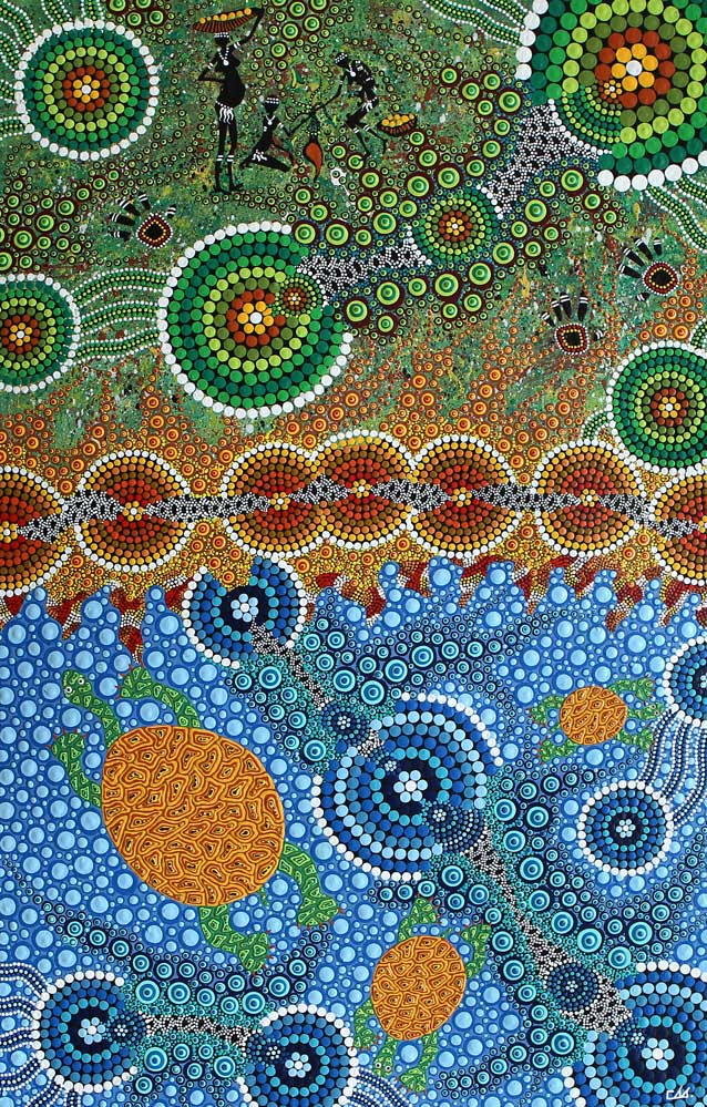 The Art of Carbal | Authentic Indigenous Australian Artwork - Freshwater Turtle Story