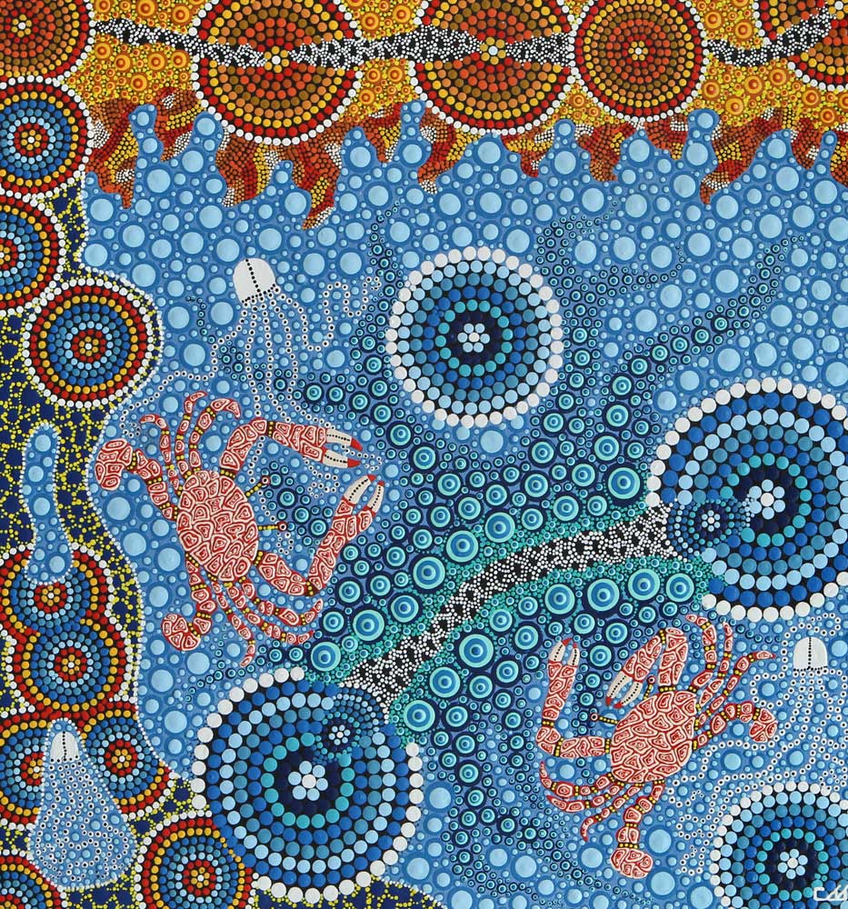 The Art of Carbal | Authentic Indigenous Australian Artwork - Reef Crab Story