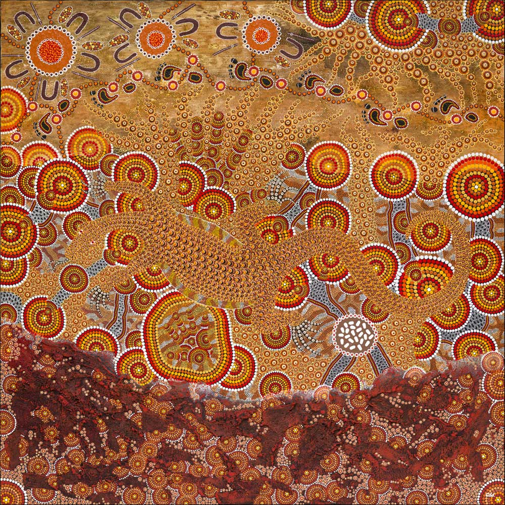 The Art of Carbal | Authentic Indigenous Australian Artwork - Sanda Goanna Story